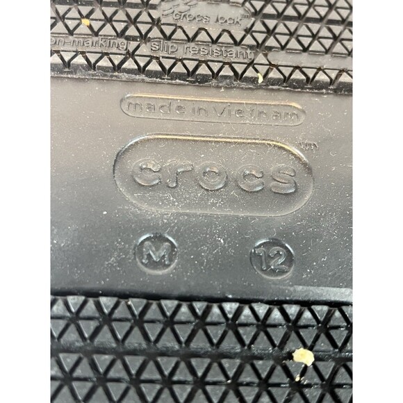 Crocs Shoes Mens Size 12 Black Clog - Picture 7 of 7
